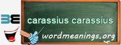 WordMeaning blackboard for carassius carassius